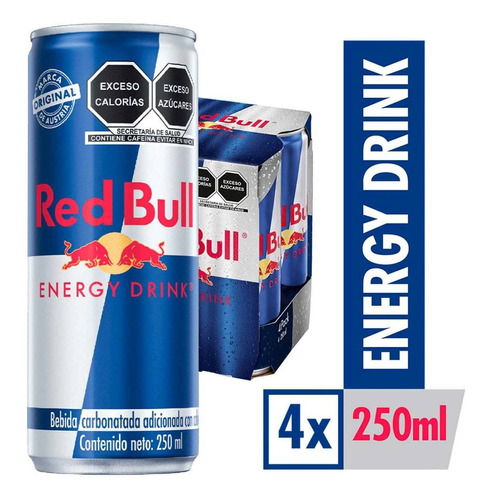 Bebida Energética Red Bull 4 Pack 250ml