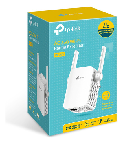 Expansor De Rango Dual Band Tp-link Re205, 2, 433 Mbit/s Re2