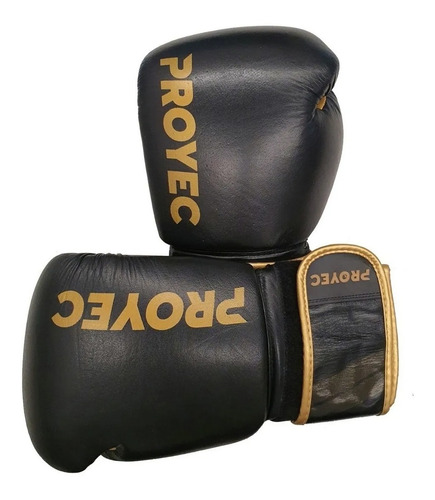 Guantes De Boxeo Proyec Goldpro Cuero Natural Kick Muay Thai