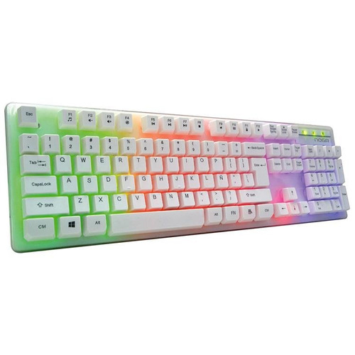 Teclado Gamer Retroiluminado Multicolor Noganet Gk650 Blanco