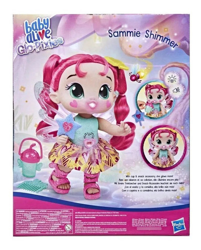 Boneca Baby Alive - Glo Pixies Sammie Shimmer Fadas - Hasbro