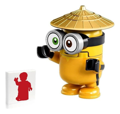 Lego Minions Minifigura - Bob En Mono Naranja Con Sombrero D