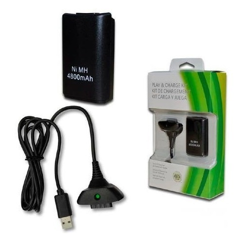 Kit Carga Y Juega Xbox 360 Cargador