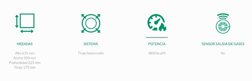 Imagen 2 de 7 de Calefactor Volcán Tiro Balanceado 3800 Calorias Gas Premium