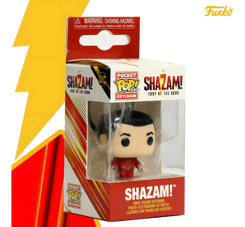 Funko Pop Llavero Shazam Furia De Los Dioses Dc Comics Color Shazam / Fury of the Gods / Keychain