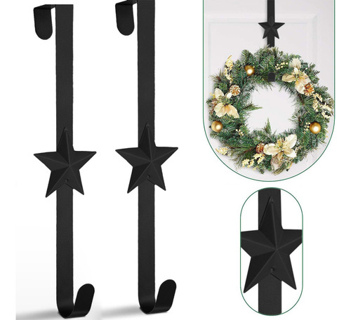 Colgador De Corona En Forma De R Para Puerta, Metal, Con Un