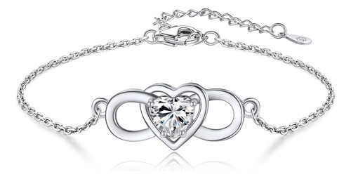 Pulsera Momentwish Love Heart, Pulsera De Moissanita De 1 Qu