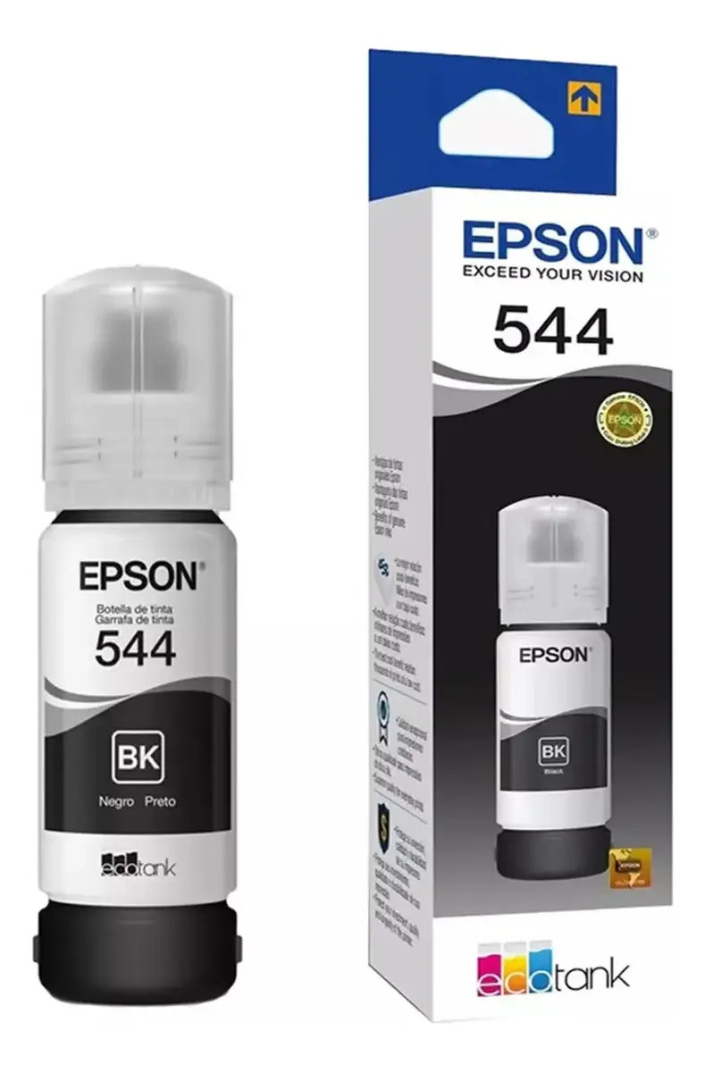 Refil Tinta Preta T554 Pigmentada Epson L8160 L8180 Tinta Preto
