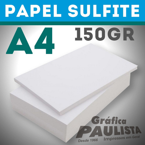 Papel Sulfite Branco Offset A4 150gr 250 Folhas