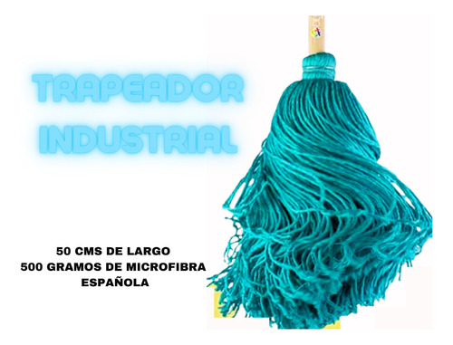 1 Pza Trapeador Microfibra Española Tamaño Industrial