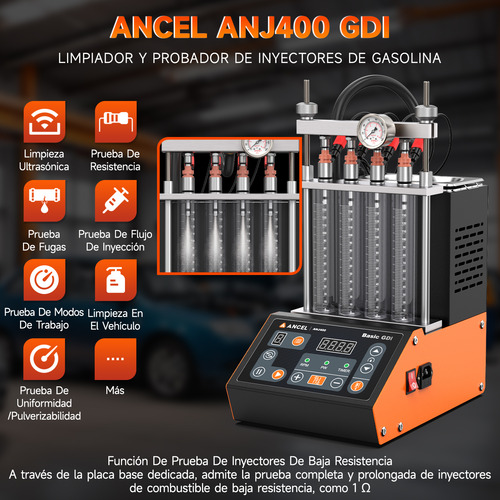 Laboratorio Limpieza Y Prueba De Inyectores Ancel Anj400 Gdi