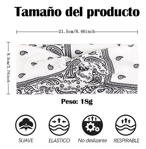4pcs Bandas Para Cabello Cabeza Diademas Deportiva Elásticas