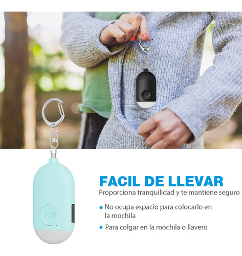 Alarma Personal / Recargable De 130db Con Linterna