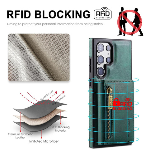 B Funda Tipo Cartera Desmontable For Samsung Galaxy S23 Ultra