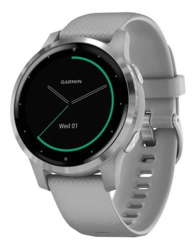 Smartwatch Garmin Vivoactive 4S display de 1.1" con correa de silicona - color powder gray