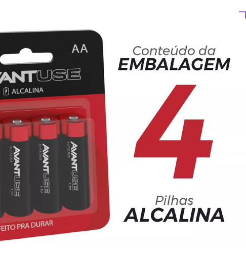 Kit De Pilhas Alcalinas Aa Com 4 Unidades 1.5v Avant