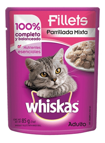 Alimento Para Gato Whiskas Parrillada Mixta 85 Gr