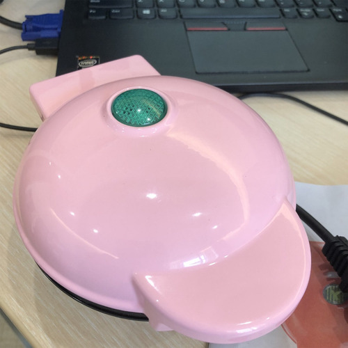Mini Máquina Gofres Forma Corazón Con Aislamiento Electrico