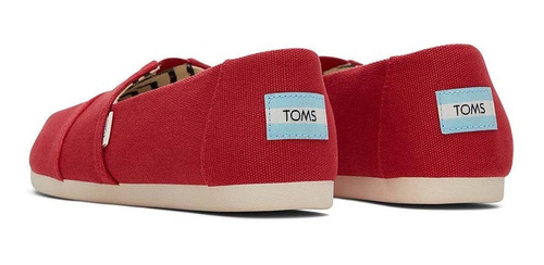 Alpargatas Toms Recycled Cotton Canvas Red Mujer
