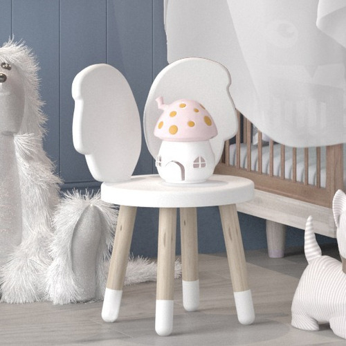 Sillita Infantil Silla Para Bebes Niños Perrito Madera 