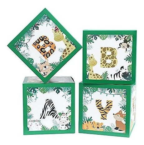 Kit De Decoración  Baby Shower Safari Jungle Anima Box Jueg