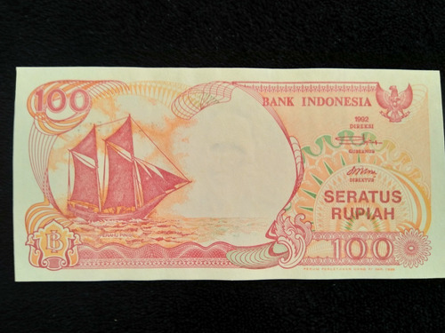 Billete Indonesia 100 Rupias 1992