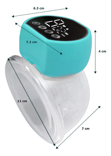 Extractor De Leche Automático KIDDOS Eléctrico Portátil Cómodo Practico Invisible, Para Viaje Compacto Ligero Ergonómico Silencioso Saca Leche Color Azul