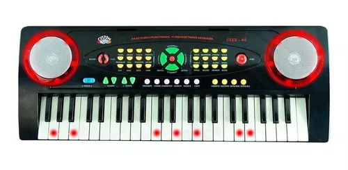 Teclado Custom Sound Infantil 44 Teclas Microfone CKKB44BK Com Microfone