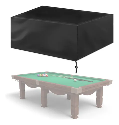 Funda Impermeable Mesa Billar - Poliéster Oxford 210D, 285x158x20 Cm, Con Cordón, Protección Sol/Lluvia/Polvo