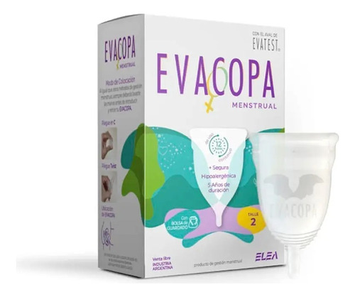 Evacopa Copa Copita Menstrual Reutilizable Ecológica Talle 2