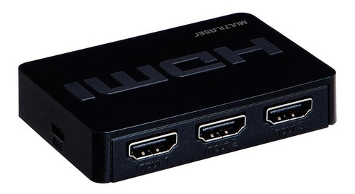 Switch Hdmi 1.4 - (3x1) - Multilaser - Preto - Wi290