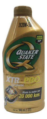 20w50 Quaker State Xtr Pro Tecnología Sintética 946 Ml