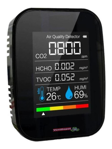 Monitor De Co2 Ambiental 5 En 1, Mxlpk-001, 1 Pza, 400 A 600