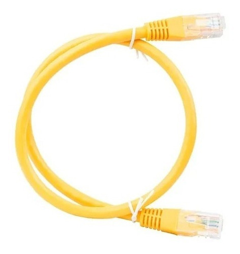 Cable De Red De 30cm Amarillo Cat6 Utp Ethernet Gigabit Rj45