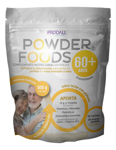 Power Food 60 Años+ | Masa Muscular Y Ósea | Prodali Sabor Leche Con Platano