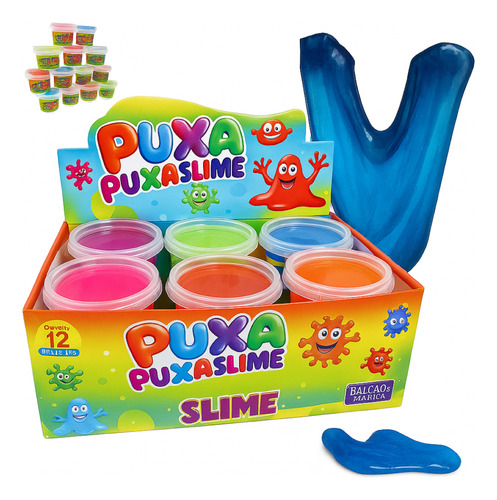 Slime Geleca Amoeba Puxa Puxa 125g Caixa 12 Un