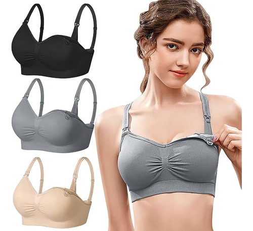 3 Pack Brasier De Lactancia Para Mujer Sin Varillas [u]