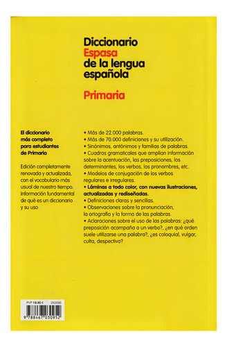 Diccionario Espasa de Primaria, de Espasa Calpe. Editorial Espasa en español