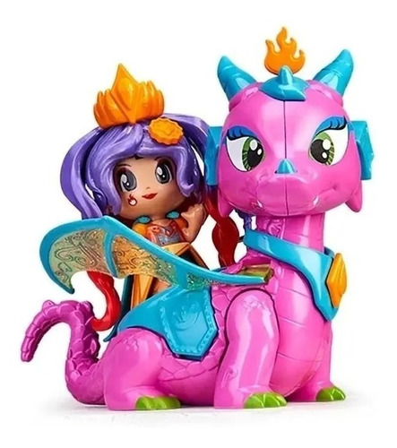 Pinypon Reina Y Dragon Figuras + Accesorios Original