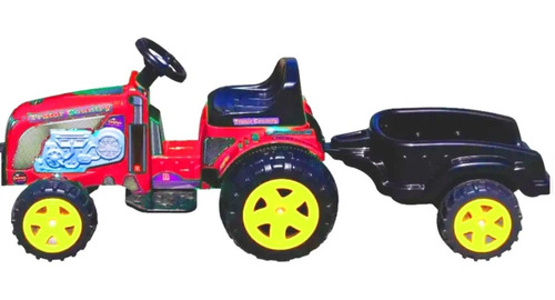 Tractor Auto Batería Eléctrico 6v Country Infantil + Trailer