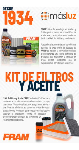 2 Filtros + Aceite 10w30 P/ Kia Forte L4 2.4l 10/13 Fram