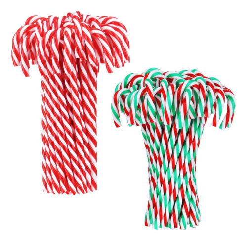 Sd 60 Bastones De Caramelo Navideños, Adornos For Árboles