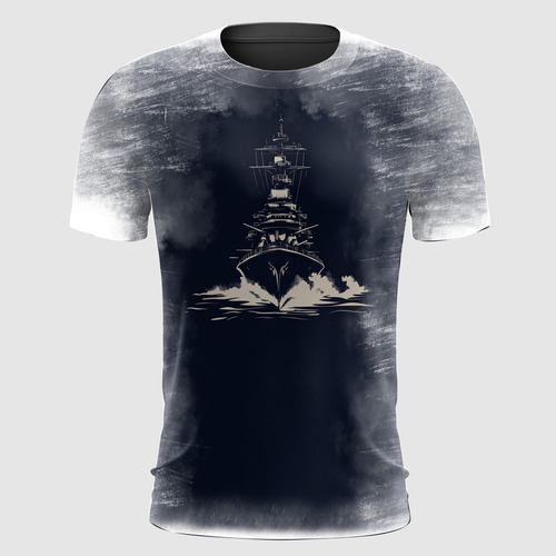 Camiseta Navio De Batalha Silhueta