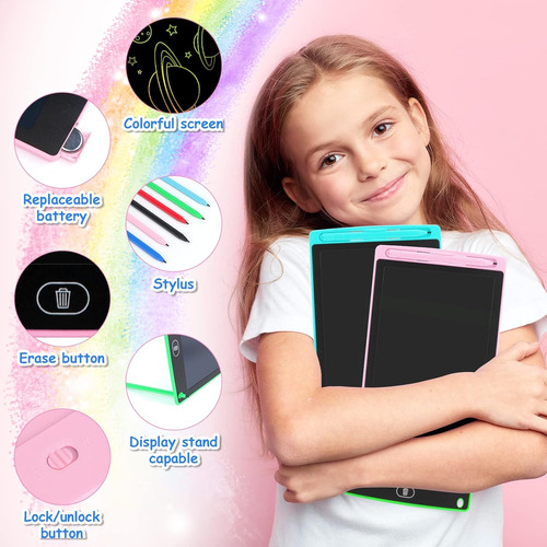 6 Paquete De Tableta De Escritura Lcd Para Niños, Tablero De