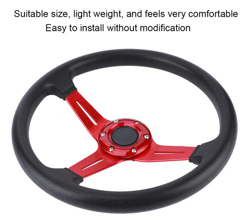 Volante De Cuero Sintético Universal Modificado Para Automóv