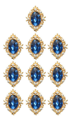 Botones De Cristal Azul Claro 30x25mm Azul Claro 30x25mm