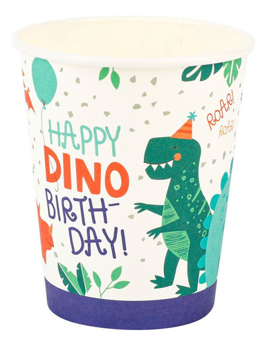 Vasos Descartables Dinosaurios Pack X 10 Unidades