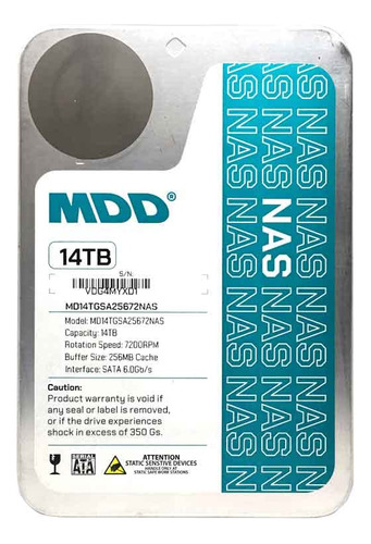 Mdd (md14tsata25672nas) 14tb 7200 Rpm 256mb Cache Sata 6.0gb