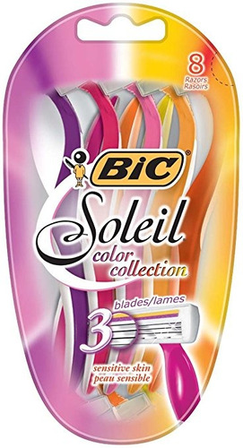 Bic Soleil Color Colección De 3 Cuchillas De Afeitar Desecha