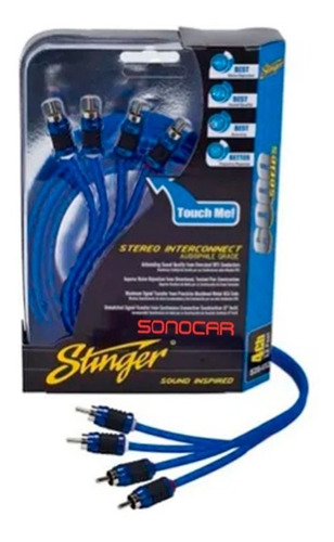 Cable Rca Stinger 4 Canales 5,2m Serie 6000 Si6417 Sonocar